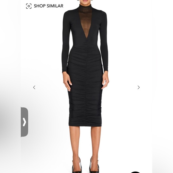 SER.O.YA Sophisticated Black Long Sleeve Dress
